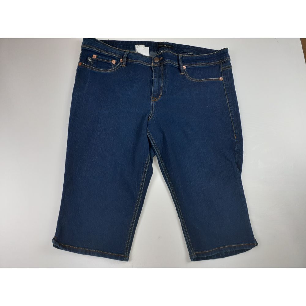 WOMENS SOURCE OF WISDOM BERMUDA JEAN SHORTS SZ 22